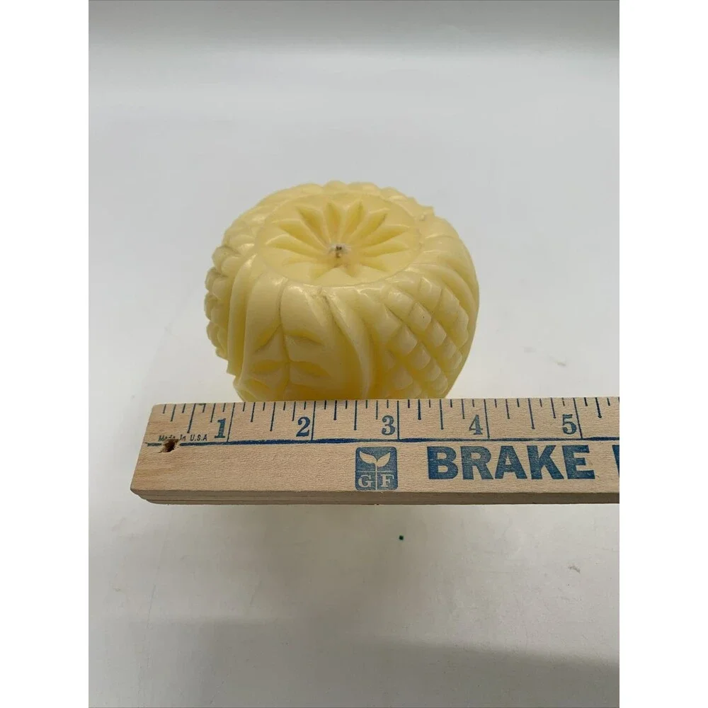 Figural Pineapple Shaped Candle Yellow 19 oz. 5.5